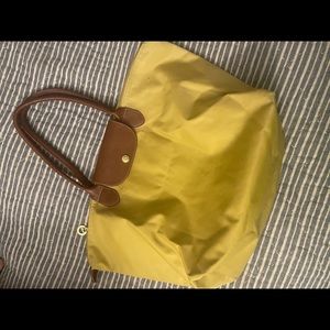 Large Mustard Yellow Longchamp Tote